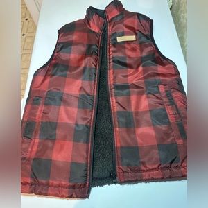 Boys Buffalo plaid vest